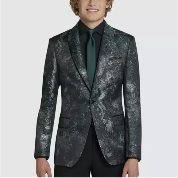 Egara Slim Fit Galaxy Dinner Jacket - Picture 1 of 5